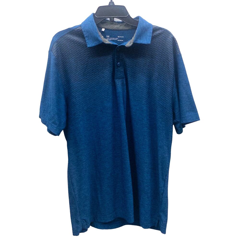 Under Armour Men's Loose Heat Gear Golf Polo Shirt Large Royal Blue Athletic